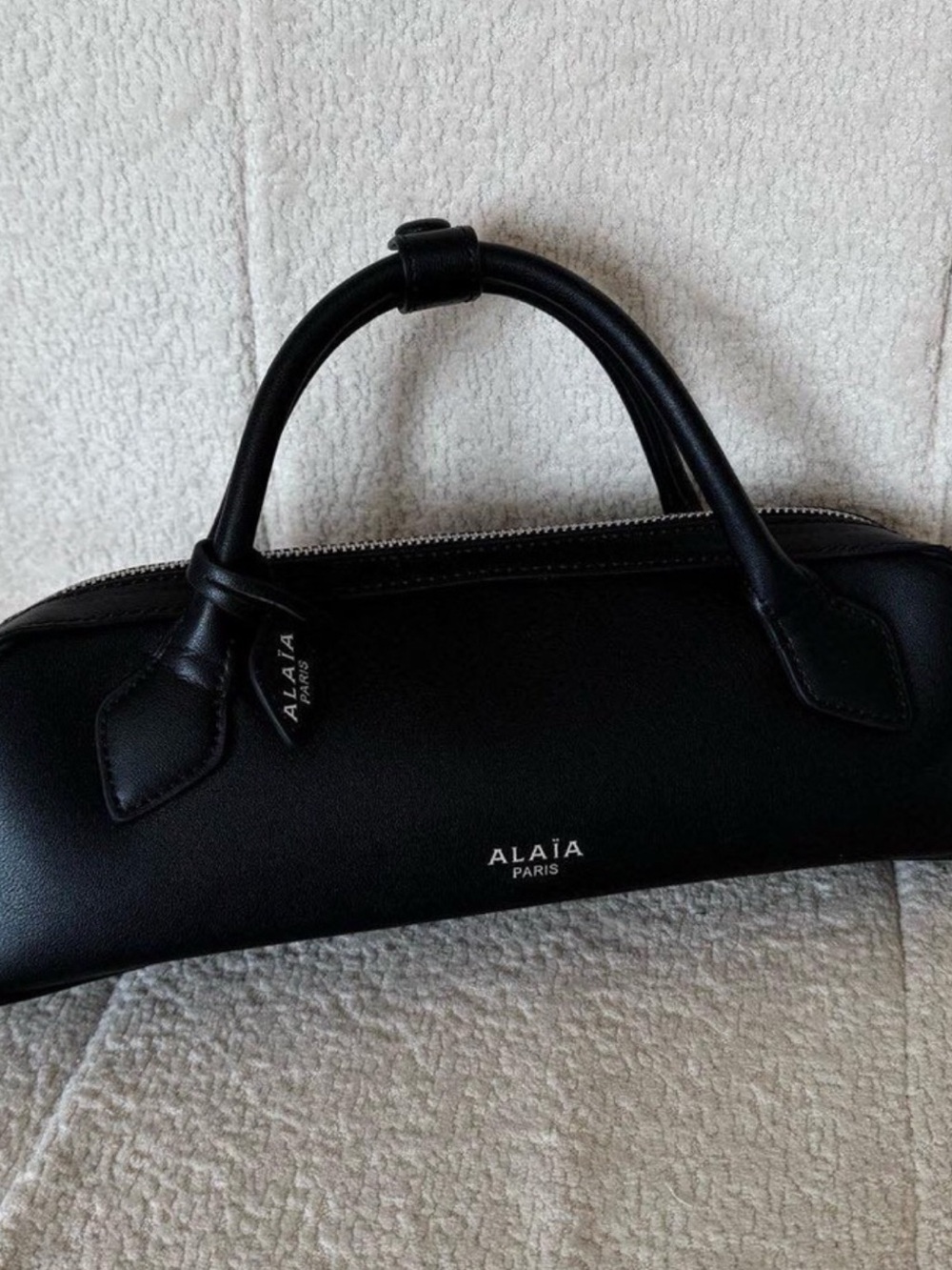 Alaia Black Leather Top-Handle Bag - Picture 1 of 6